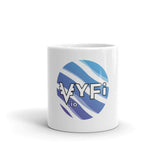 White glossy mug Vyfi