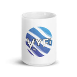 White glossy mug Vyfi