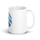 White glossy mug Vyfi